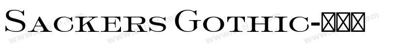 Sackers Gothic字体转换